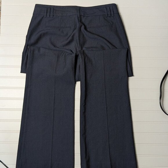 Express Design Studio Medium Rise Dark plaid  wide leg Trouser 4 - Picture 3 of 7